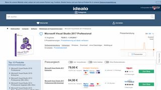 
                            9. Microsoft Visual Studio 2017 Professional ab 85,91 ...