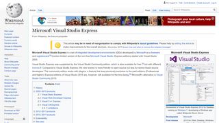 
                            8. Microsoft Visual Studio Express - Wikipedia
