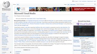 
                            7. Microsoft Visual Studio - Wikipedia