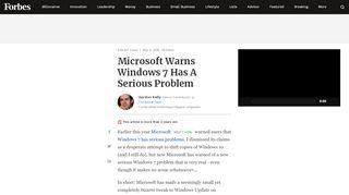 
                            6. Microsoft Warns Windows 7 Has A Serious Problem - Forbes