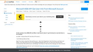 
                            8. Microsoft WEB API Get User Info From Microsoft Account - Stack ...