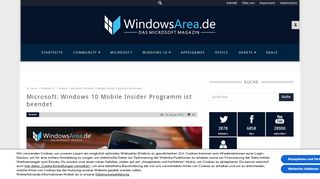 
                            9. Microsoft: Windows 10 Mobile Insider Programm ist beendet