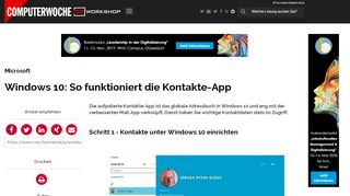 
                            5. Microsoft: Windows 10: So funktioniert die Kontakte-App - TecChannel ...