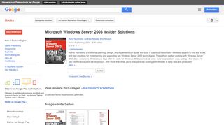 
                            7. Microsoft Windows Server 2003 Insider Solutions