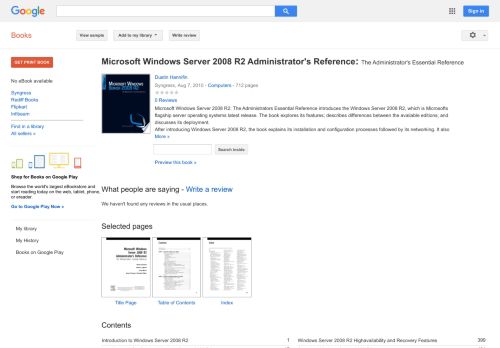 
                            13. Microsoft Windows Server 2008 R2 Administrator's Reference: The ...