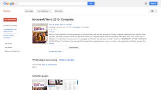 
                            10. Microsoft Word 2010: Complete - Google Books Result