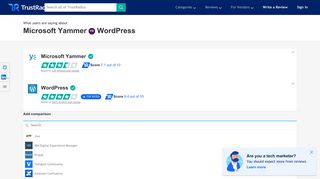 
                            8. Microsoft Yammer vs WordPress | TrustRadius