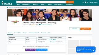 
                            7. Microtek College of Management & Technology, Varanasi - Shiksha.com