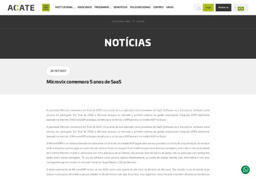 
                            6. Microvix comemora 5 anos de SaaS - Acate