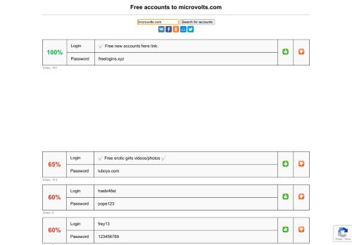 
                            2. microvolts.com - free accounts, logins and passwords