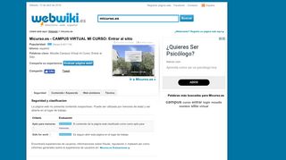 
                            5. Micurso.es - CAMPUS VIRTUAL MI CURSO: Entrar al sitio - Webwiki