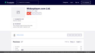 
                            11. Midasplayer.com Ltd. Reviews | Read Customer Service Reviews of ...