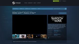 
                            2. Middle-earth™: Shadow of War™ on Steam