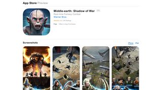 
                            5. Middle-earth: Shadow of War on the App Store - iTunes - Apple