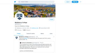 
                            5. Middlebury College (@Middlebury) | Twitter