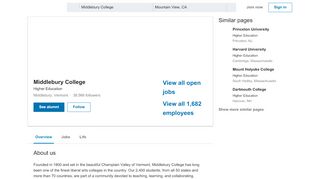 
                            12. Middlebury College | LinkedIn