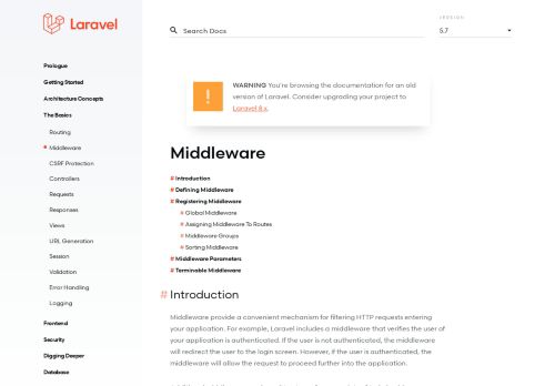 
                            2. Middleware - Laravel - The PHP Framework For Web Artisans