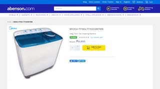 
                            10. Midea FP90LTT100GMTMB Twin Tub Washing Machine | Abenson.com