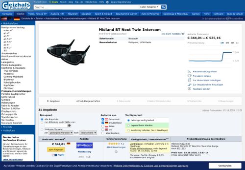 
                            13. Midland BT Next Twin Intercom ab € 318,74 (2019) | Preisvergleich ...