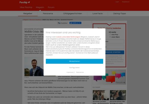
                            6. Midlife Crisis: Männer in der Krise - Symptome & Anzeichen | Parship.at
