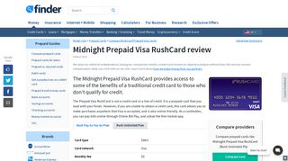 
                            9. Midnight Prepaid Visa RushCard review | finder.com