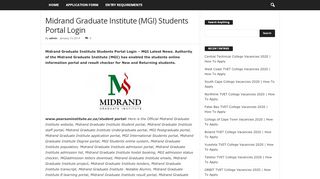 
                            10. Midrand Graduate Institute (MGI) Students Portal Login - Eduloaded SA