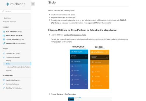 
                            5. Midtrans Integration with SIRCLO - Midtrans Payments - Tech Docs for ...