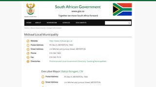 
                            11. Midvaal Local Municipality | South African Government