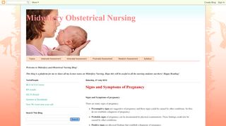 
                            8. Midwifery Obstetrical Nursing: Signs and Symptoms of ...