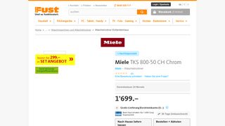 
                            9. Miele TKS 800-50 CH Chrom - Günstig kaufen - Fust