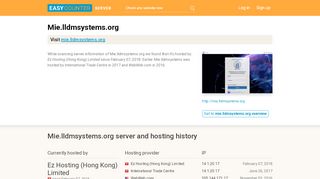 
                            8. Mie.lldmsystems.org server and hosting history