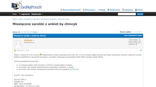 
                            11. Miesięczne zarobki z ankiet by chincyk - Forum ZarabiajPrzez24.pl