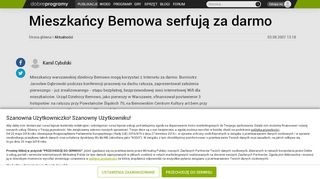 
                            3. Mieszkańcy Bemowa serfują za darmo - dobreprogramy