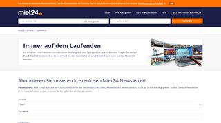 
                            5. Miet24 - einfach alles mieten: Newsletter