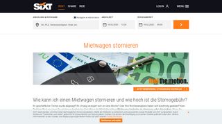 
                            3. Mietwagen Stornierung - Autovermietung Sixt