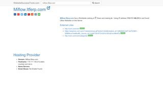 
                            7. Miflow.ltferp.com Error Analysis (By Tools) - Website Success Tools
