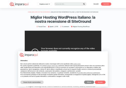 
                            11. Miglior Hosting WordPress italiano: la nostra recensione di SiteGround