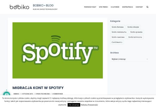 
                            8. Migracja kont w Spotify • Bobiko