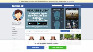 
                            5. Migraine Buddy - Inicio | Facebook