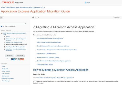 
                            13. Migrating a Microsoft Access Application - Oracle Docs