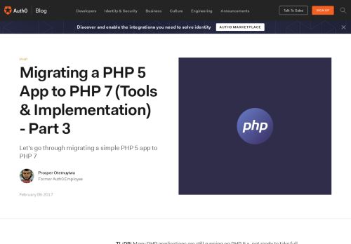 
                            12. Migrating a PHP 5 App to PHP 7 (Tools & Implementation) - Part 3