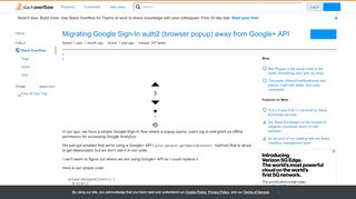 
                            12. Migrating Google Sign-In auth2 (browser popup) away from Google+ ...