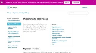 
                            2. Migrating to ReCharge – ReCharge