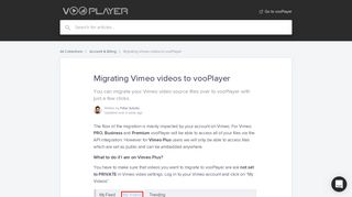 
                            9. Migrating Vimeo videos to vooPlayer | vooPlayer Help Center