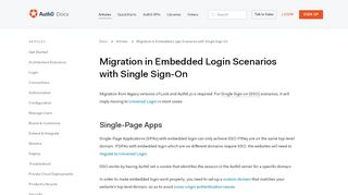 
                            3. Migration in Embedded Login Scenarios with SSO - Auth0