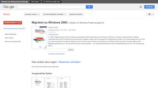 
                            13. Migration zu Windows 2000: Leitfaden für effizientes Projektmanagement - Google Books-Ergebnisseite