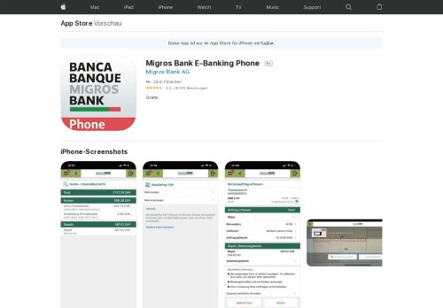 
                            7. Migros Bank E-Banking Phone im App Store - iTunes - Apple