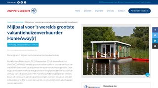 
                            8. Mijlpaal voor 's werelds grootste vakantiehuizenverhuurder ...