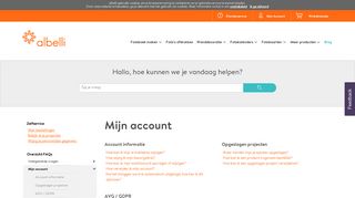 
                            3. Mijn account | albelli.nl