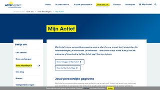 
                            4. Mijn Actief - Actief werkt!